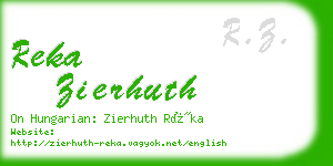 reka zierhuth business card